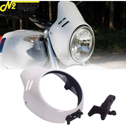 ABS Motorcycle Front Headlight Fairing Windscreen Head Lamp Protective Mask Cowl w/ Bracket For BMW R nineT Urban G/S Scrambler
