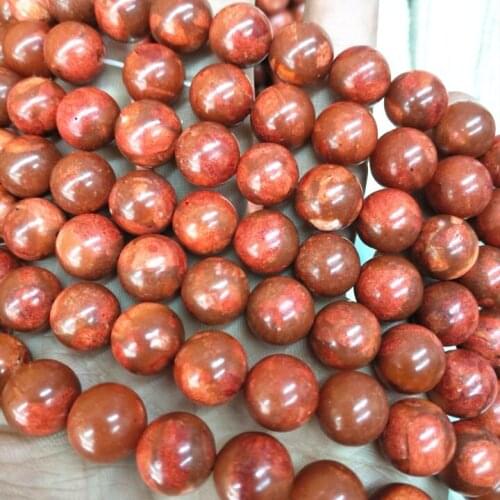 Red sponge coral beads round ball matching beads size 6mm 8mm 10mm 12mm loose beads for women bracelets making accessories