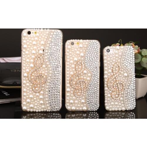 Music Pearl Bling Crystal Case Cover For Samsung Galaxy S21/20/10/9/8 Plus FE Note 9 8 20 10 Lite Ultra Plus Piano Diamond Funda