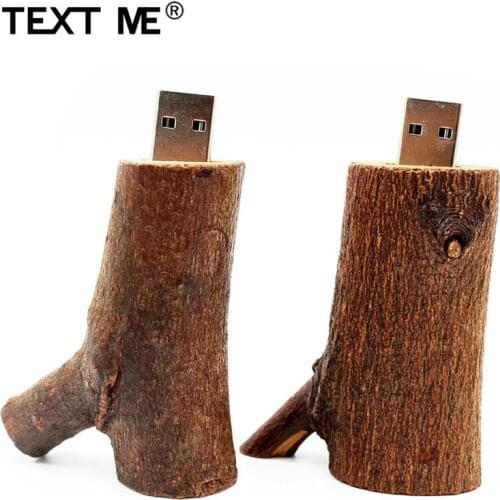TEXT ME Natural Tree shrew Wooden usb flash drive pendrive 4GB 8GB 16GB 32GB usb 2.0 64GB