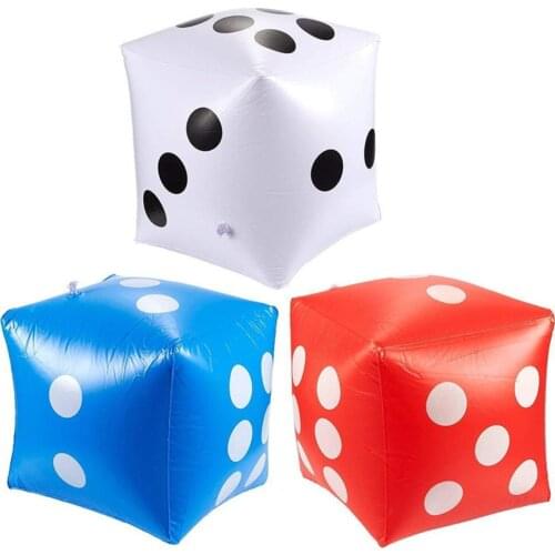 30x30cm Inflatable PVC Toy Dice Childrens Outdoor Fun Toys Swimming Pool Party Supplies Kids Adults Water Games Play Cube Toys