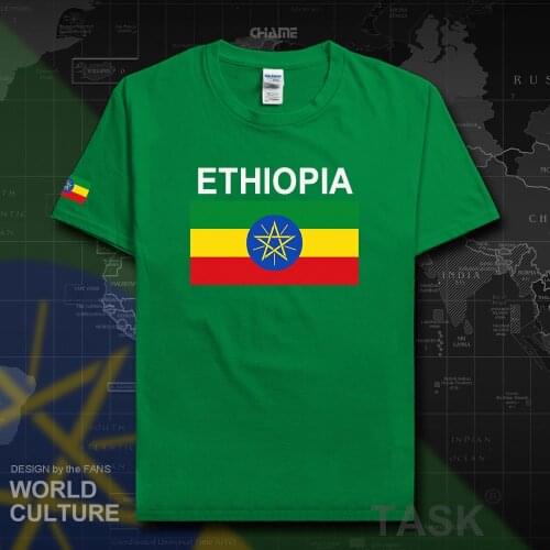 Ethiopia Ethiopian mens t shirts fashion 2017 jerseys nation team 100% cotton t-shirt clothing tops tees country sporting ETH