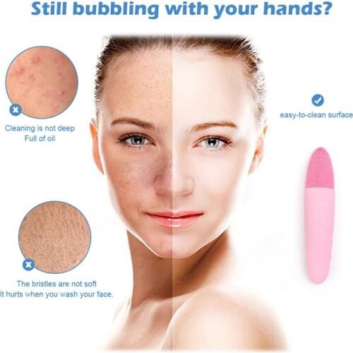IPX7 Waterproof Electric Soft Silicone Clean Facial Cleansing Brush For Deep Cleansing Face Washing Machine Massager