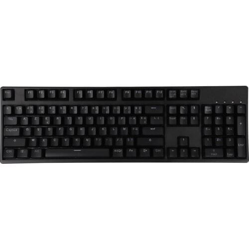 French Keycaps for Mechanical Keyboard Black 104 Keys Transparent Backlight ABS Suit for Anne Pro 2 GK61 SK61 GK64 Game PC