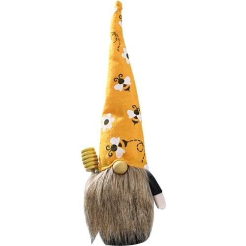 Elf Doll, Bee Gnome Bee Festival Faceless Old Man with Plush Beard, Creative Home Decoration Gifts