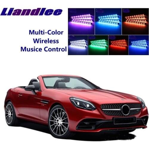 LiandLee For Mercedes Benz SLK SLC MB R170 R171 R172 Car Digital Wireless Control Color Neon Glow Interior Under Dash Footwell