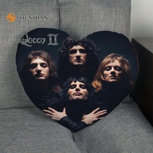 Custom Queen Heart Shape Pillow Cover Zipper Pillowcase Cover For Home Bedroom Wedding decorate Pillow Cases