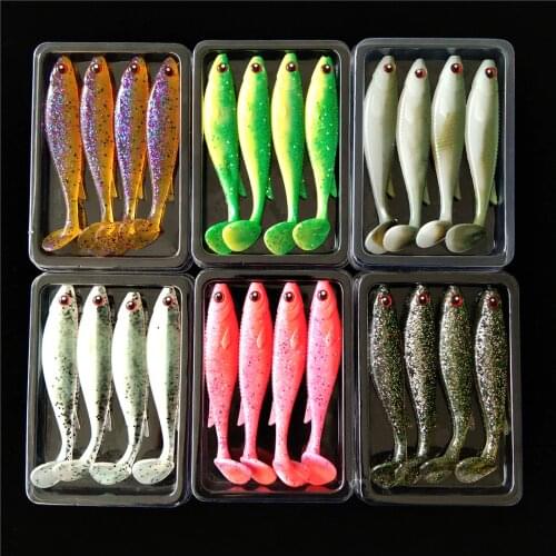 Noeby 24pcs 10cm 8.6g Fishing Lures Wobblers Carp Fishing Soft Lures Silicone Artificial Double Color Baits