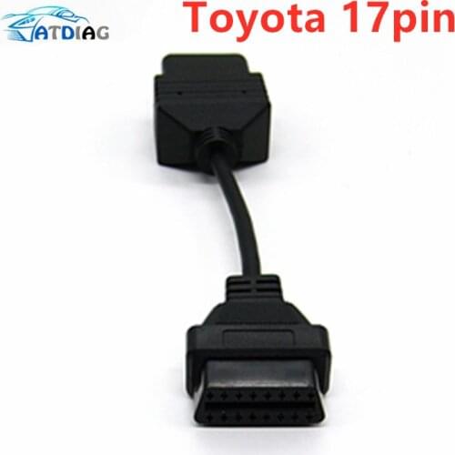 New For T-oyota 17 PIN to OBD1 OBD2 Adapter Diagnostic Cable for Toyota 17pin to 16pin OBDII Extension Cable