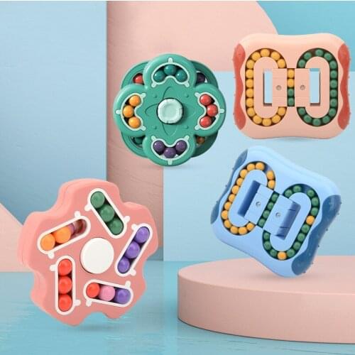 New Product Generation Spinning Magic Bean Intellectual Fingertip Finger Childrens Burger Toy Wholesale Stress Relief