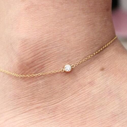 12pcs/lot United States cross border new single drill anklets speed sell hot style anklets naked chain