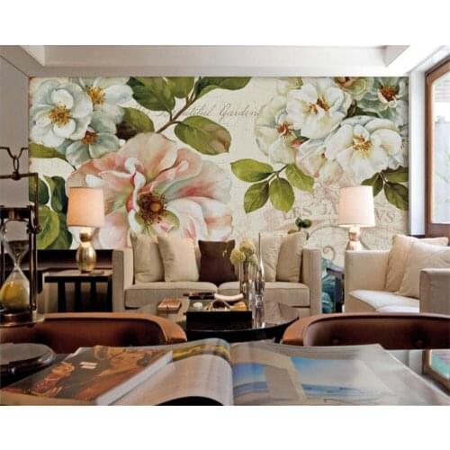 Custom 3D Wallpaper mural Modern Family Flower Oil Painting High Quality wallpapers for living room papel de parede Beibehang