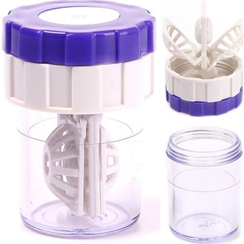 New style Manually One Plastic Contact Lens Cleaner Washer Cleaning Lenses Case Tool
