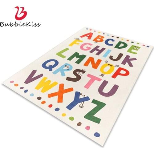 Bubble Kiss Creativity Kid Room Carpet Color Cartoon Area Rugs Letter Pattern Decoration Foot Pad Bedside Anti Slip Floor Mats