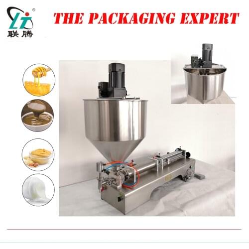 Mixing Hopper Thick Cream Yoghourt Honey Chilli Sauce Jam Filler Paste Filling Machine Broad Bean Confiture Peanut Butter Fill