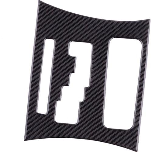 Car Black Carbon Fiber Interior Gear Shift Panel Cover Trim Frame Fit For Dodge Charger AT 2011 2012 2013 2014 LHD