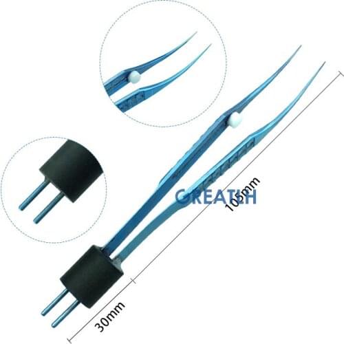 Titanium Alloy Veterinary Ophthalmic Tweezer Bipolar Forcep Ophthalmic Eye Instrument