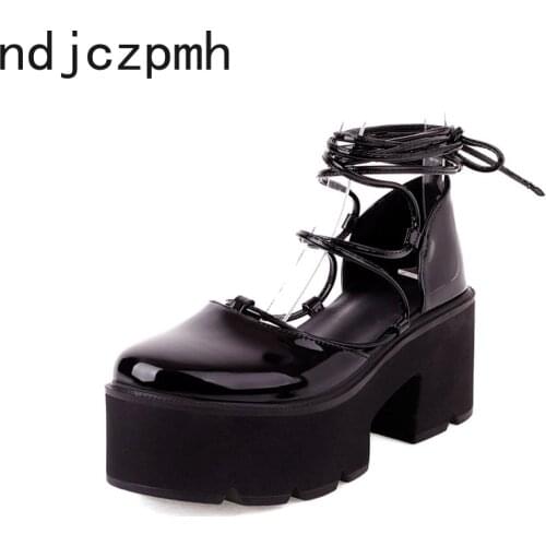 Shoes Women Japanese Style Mary Jane Shoes Women Vintage Girls High Heel Platform Shoes College Student Fashion Big Size 35-43
