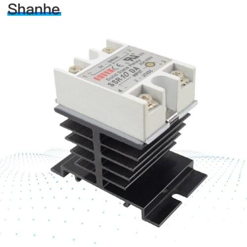 Max.40A SSR solid state relay + thermal grease painted heat sink + 2 screws