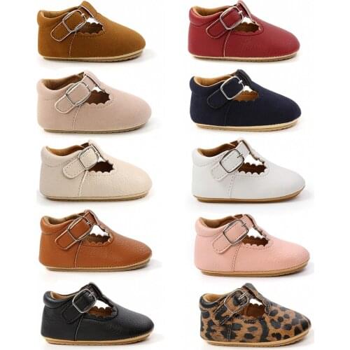 Vintage Baby Shoes Newborn Infant Boy Girl Classical PU Soft Anti-slip Toddler Crib Crawl Shoes Moccasins 10-colors