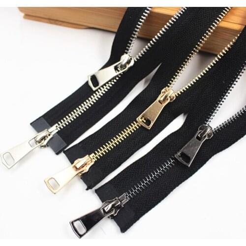 1pc 5# Double Slider real Metal Zippers DIY Down Jackets Coat Open End Long Zip for Sewing Clothing Tailor Accessories