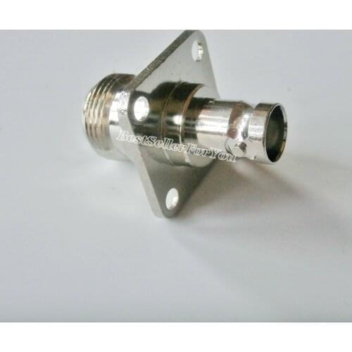 1Pcs N Female Plug To Connector BNC Female Jack Flange Mount RF Adapter Connector