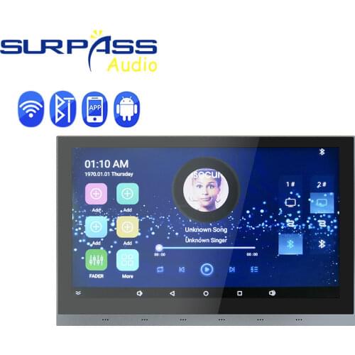 WiFi Bluetooth Touch Screen Wall Amplifier Smart Home Audio 10 inch Android System Bacground Music Digital Stereo Sound Amp FM