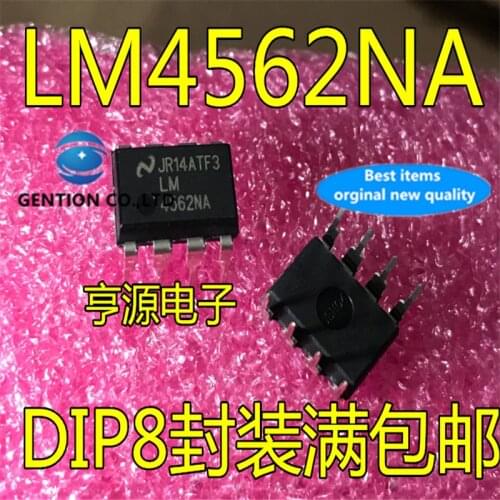 10Pcs LM4562NA LM4562 dip-8 Dual OP AMP can upgrade fever level in stock 100% new and original