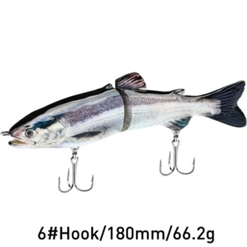 2pcs 18cm 65g Big Glide Swimbait 2 Section S Curve Swim Jointed Fishing Lures Trout Bass Pike Muskie Walleye Lure Dropshipping