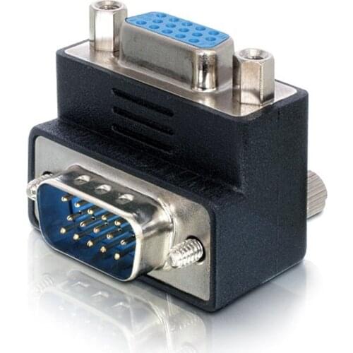 Chenyang VGA SVGA Male 90 Degree Up Angled to Female Extension Adapter for Monitor & Projector