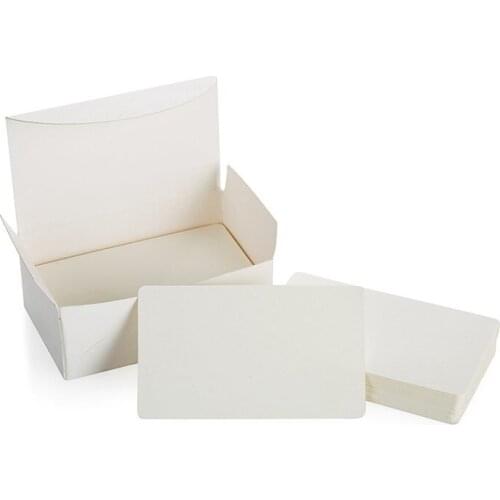 AU42 -Blank White Cardboard paper Message Card Business Cards Word Card DIY Tag Gift Card About 100pcs (White)
