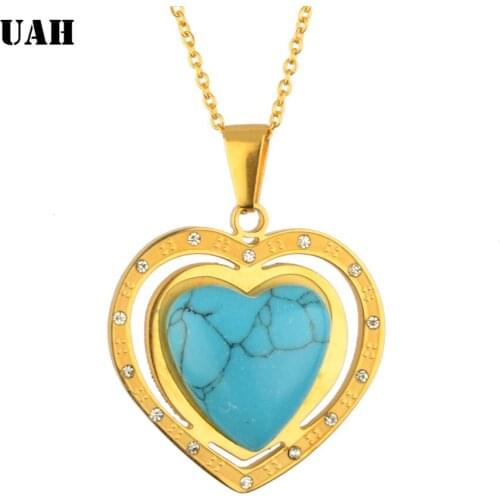 UAH Hollow Heart Pendant Necklaces Fashion Jewelry LOVE Collares Geometric Charm Necklace Bijoux NEW Arrival 2018