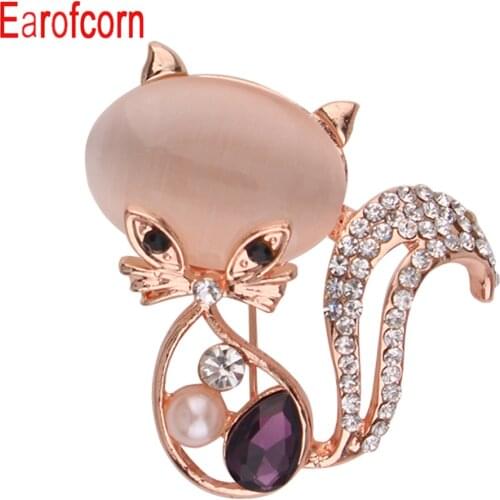 Earofcorn New brooch fashion cute animal brooch unisex female mens jewelry colorful style new year gift