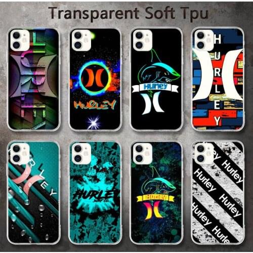 Luxury Sport Brand Hurley Phone Case for iPhone 8 7 6 6S Plus X 5S SE 2020 XR 11 pro XS MAX 12 12Mini