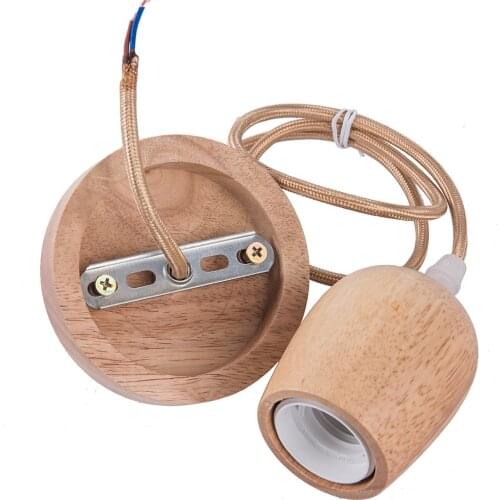 Holder base e27 ceiling lamp parts lamp holder wood