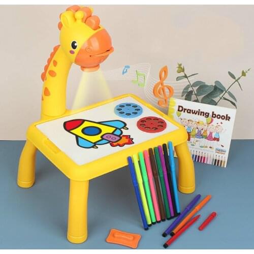 Childrens Projection Drawing Table Multi Function Learning Drawing Board Table Kindergarten kids Early Education Toy