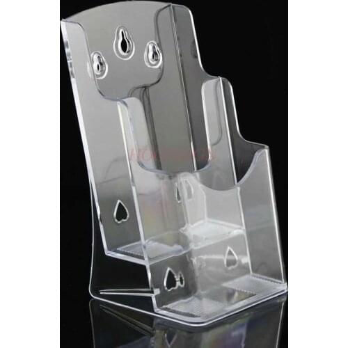 A6 two-layer transparent information rack acrylic desktop storage box two-layer publicity rack bank access rack