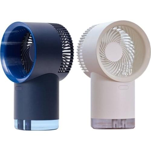 EAS-Desk Portable Mini Bladeless Fan Spray Fan 4000MAh USB Rechargeable Fan for Home Outdoor Garden
