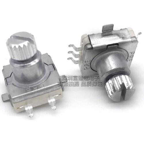 EC11 Encoder Car Navigation Potentiometer 15 Pulse 30 Positioning with Push Button Car DVD Volume Switch Handle Length 9.5mm