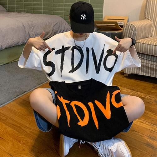 T-shirt Men Oversize Cotton Short Sleeve Tshirt Loose Tee Tops Plus Size O-Neck T Shirt Hip Hop Streetwear Pullover Mens Top