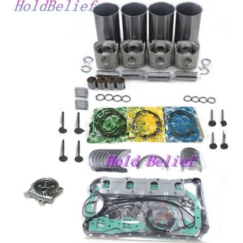4HE1 4HE1T 4.8L Diesel Engine Rebuild Kit & Oil Pump For Isuzu NPR NQR GMC