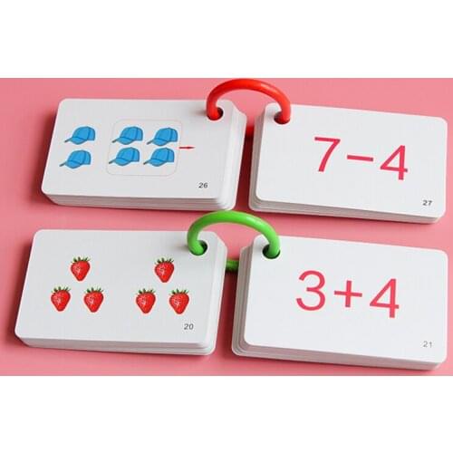 Math Learning Card Game Addition And Subtraction Montessori Educational Cards Toy For Children Teacher Teaching Aids