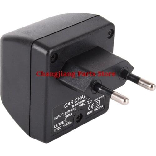 Power Converter Adapter 90V-220V AC Wall Power To 12V DC Car Cigarette Lighter Socket Charger black