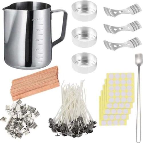 DIY Candle Crafting Tool Kit DIY Candles Craft Tools Candle Wick with Melting Pot Suitable for Beginner Candle Making