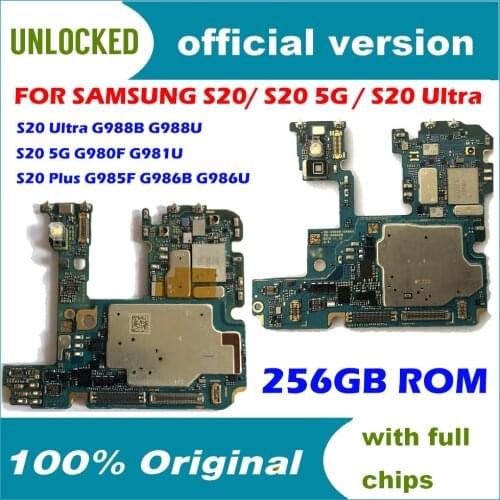 EU Version Original For Samsung Galaxy S20 UlG980F G985F G981B G986B G986U G981U G988B 5G Plus Version Motherboard Full Chips