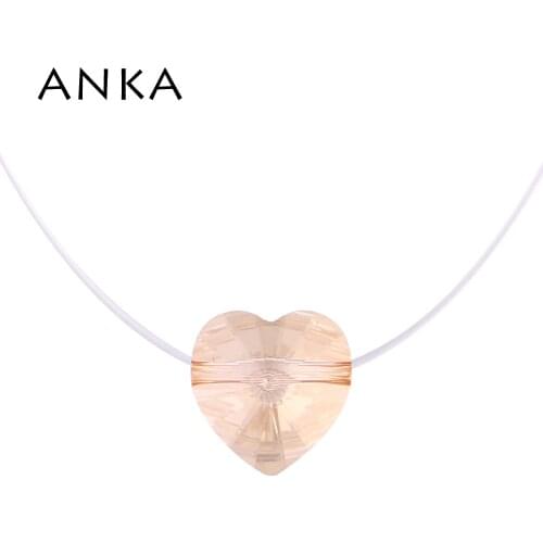 ANKA Crystal Necklace Heart Nylon Rope Pendants Beads For Sale By Perfect Made With Crystals from Austria #135664
