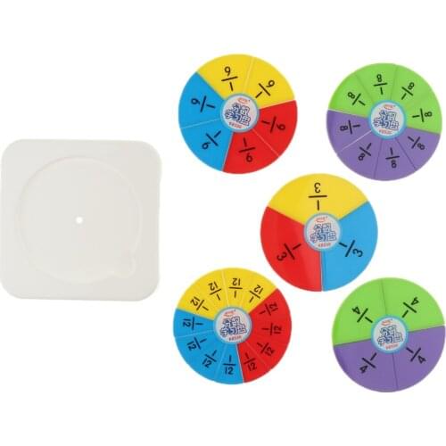 Plastic Fractions Block Jigsaw Tetris Board - Math Mathematics Number Learning Toy Kid Student Gifts