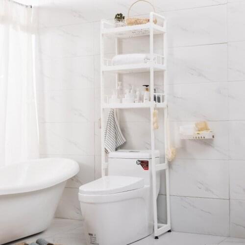 Layers Plastic Bathroom Storage Shelf Toilet Rack Shower Shampoo Organizer Space Save