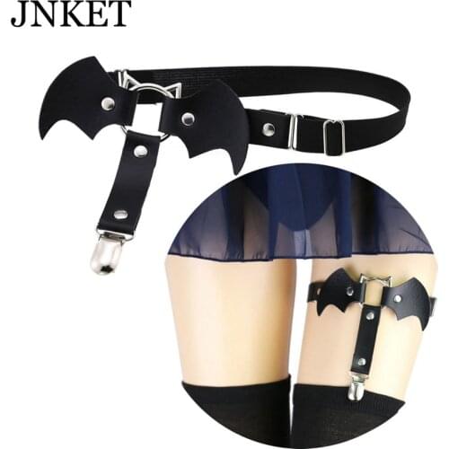 JNKET New Womens Punk Garter Belt Leg Ring Garters Strap PU Leather Suspender Harness Belts