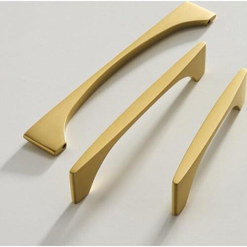 Pvd Gold/ Kitchen Door Handles And Knobs Solid Brass Cupboard Handles Knobs Cabinet Pull Furniture Handle